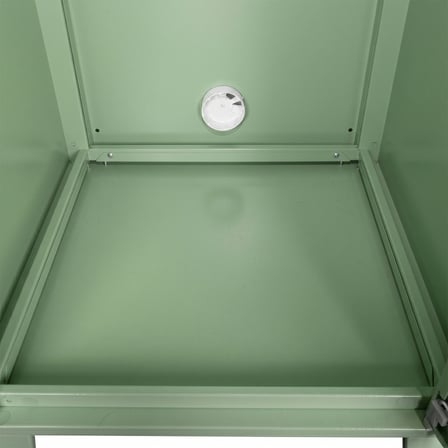 Alfafonet Ziglat Serisi Kilitli Metal Home Office Dolabı %70 Perfore Kapaklı Yeşil 450x600x450 mm