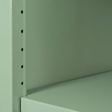 Alfafonet Ziglat Serisi Kilitli Metal Home Office Dolabı %70 Perfore Kapaklı Yeşil 450x600x450 mm
