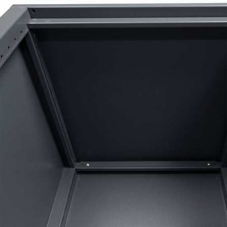 Alfafonet Ziglat Serisi Kilitli Metal Home Office Dolabı Metal Kapaklı Antrasit Gri 450x1050x450 mm