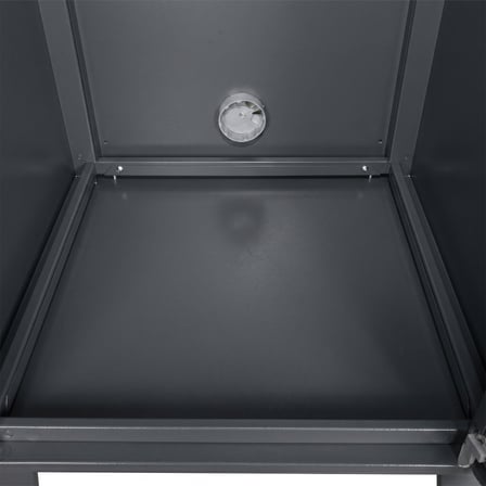 Alfafonet Ziglat Serisi Kilitli Metal Home Office Dolabı Cam Kapaklı Antrasit Gri 450x1050x450 mm