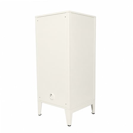 Alfafonet Ziglat Serisi Kilitli Metal Home Office Dolabı Cam Kapaklı Mat Beyaz (RAL 9003) 450x1050x450 mm