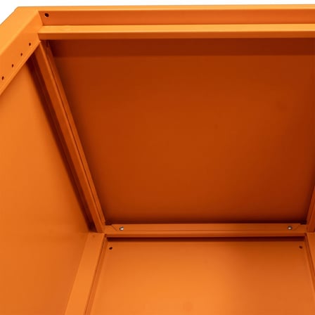 Alfafonet Ziglat Serisi Kilitli Metal Home Office Dolabı Cam Kapaklı Turuncu (RAL 2004) 450x1050x450 mm