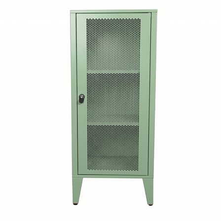 Alfafonet Ziglat Serisi Kilitli Metal Home Office Dolabı %70 Perfore Kapaklı Yeşil (RAL 6018) 450x1050x450 mm