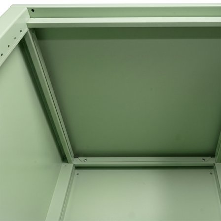 Alfafonet Ziglat Serisi Kilitli Metal Home Office Dolabı Cam Kapaklı Yeşil 450x1050x450 mm