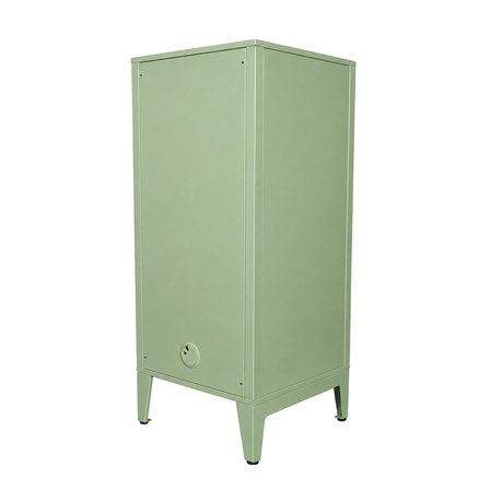 Alfafonet Ziglat Serisi Kilitli Metal Home Office Dolabı Cam Kapaklı Yeşil 450x1050x450 mm