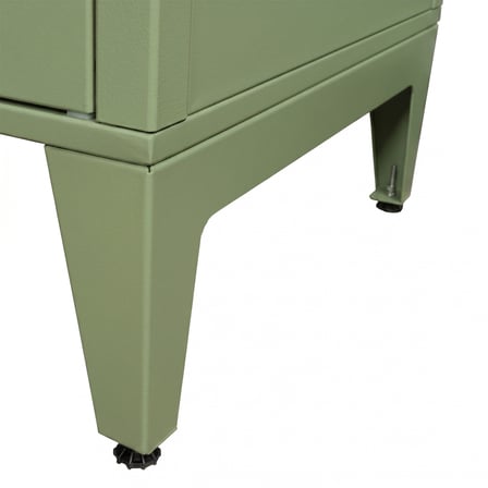 Alfafonet Ziglat Serisi Kilitli Metal Home Office Dolabı Cam Kapaklı Yeşil 450x1050x450 mm