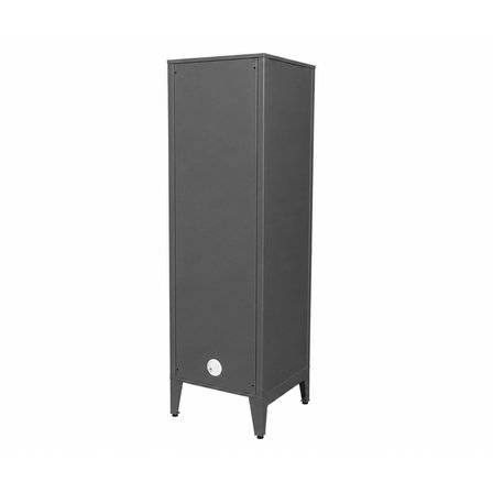 Alfafonet Ziglat Serisi Kilitli Metal Home Office Dolabı %70 Perfore Kapaklı Antrasit Gri 450x1500x450 mm