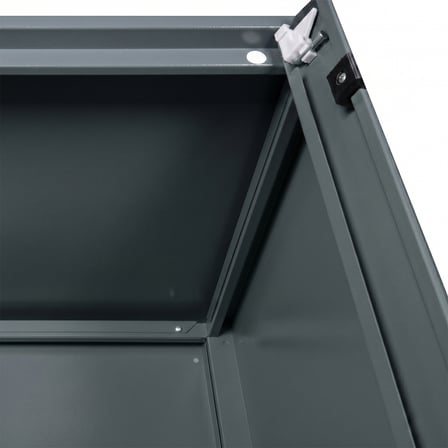 Alfafonet Ziglat Serisi Kilitli Metal Home Office Dolabı %70 Perfore Kapaklı Antrasit Gri 450x1500x450 mm
