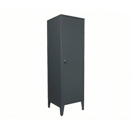 Alfafonet Ziglat Serisi Kilitli Metal Home Office Dolabı Metal Kapaklı Antrasit Gri (RAL 7016) 450x1500x450 mm