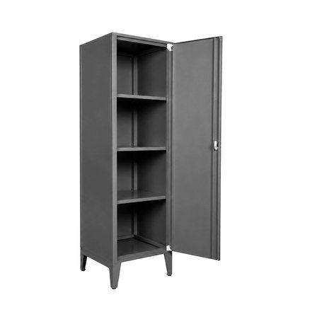 Alfafonet Ziglat Serisi Kilitli Metal Home Office Dolabı Metal Kapaklı Antrasit Gri (RAL 7016) 450x1500x450 mm
