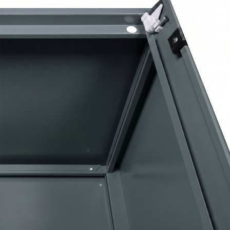 Alfafonet Ziglat Serisi Kilitli Metal Home Office Dolabı Metal Kapaklı Antrasit Gri (RAL 7016) 450x1500x450 mm