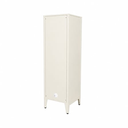 Alfafonet Ziglat Serisi Kilitli Metal Home Office Dolabı %70 Perfore Kapaklı Mat Beyaz 450x1500x450 mm