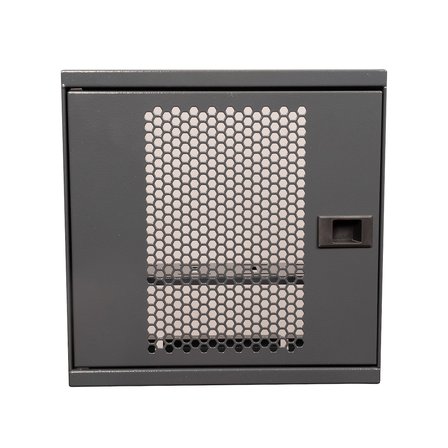 Alfafonet WiFi Box 280 Duvar Tipi Modem ve WiFi Kutusu 280x120x280 mm Antrasit Gri | Perfore Metal Kapak | Montajlı