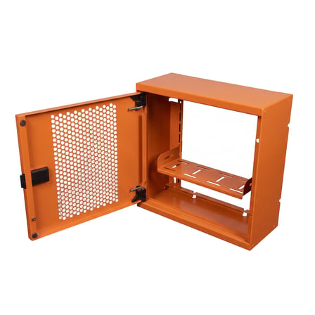 Alfafonet WiFi Box 280 Duvar Tipi Modem ve WiFi Kutusu 280x120x280 mm Turuncu | Perfore Metal Kapak | Montajlı