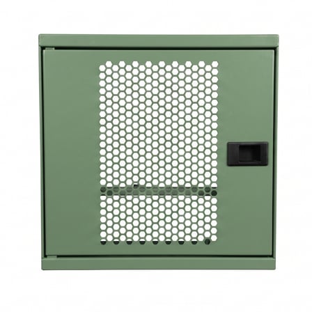 Alfafonet WiFi Box 280 Duvar Tipi Modem ve WiFi Kutusu 280x120x280 mm Yeşil | Perfore Metal Kapak | Montajlı