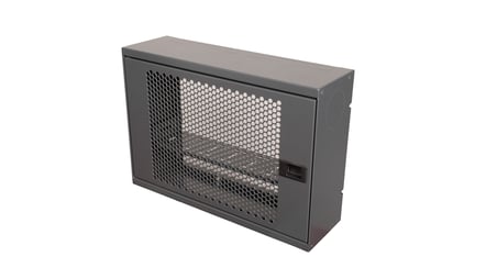 Alfafonet WiFi Box 400 Duvar Tipi WiFi ve Modem Kutusu 400x120x280 mm Antrasit Gri | Siyah Temperli Cam Kapak | Montajlı