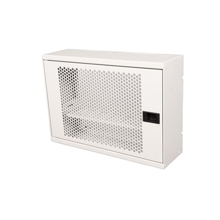 Alfafonet WiFi Box 400 Duvar Tipi Modem ve WiFi Kutusu 400x120x280 mm Mat Beyaz | Perfore Metal Kapak | Montajlı