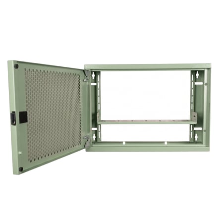 Alfafonet WiFi Box 400 Duvar Tipi Modem ve WiFi Kutusu 400x120x280 mm Yeşil | Perfore Metal Kapak | Montajlı