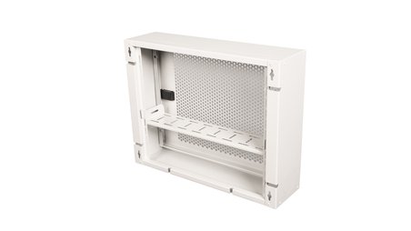 Alfafonet WiFi Box 450 Duvar Tipi Modem ve WiFi Kutusu 450x120x350 mm Mat Beyaz | Perfore Metal Kapak | Montajlı