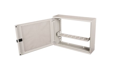 Alfafonet WiFi Box 450 Duvar Tipi Modem ve WiFi Kutusu 450x120x350 mm Mat Beyaz | Perfore Metal Kapak | Montajlı