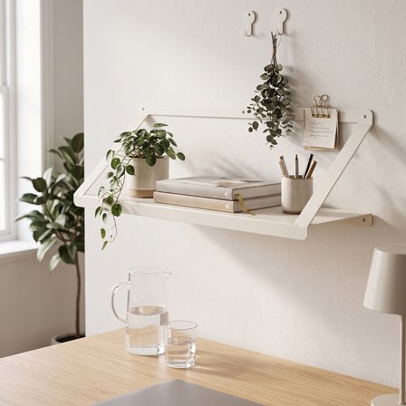 Alfafonet Ziglat 150 Endüstriyel Duvar Tipi Raf 700x200x150 mm Mat Beyaz | 20 kg Taşıma Kapasiteli |