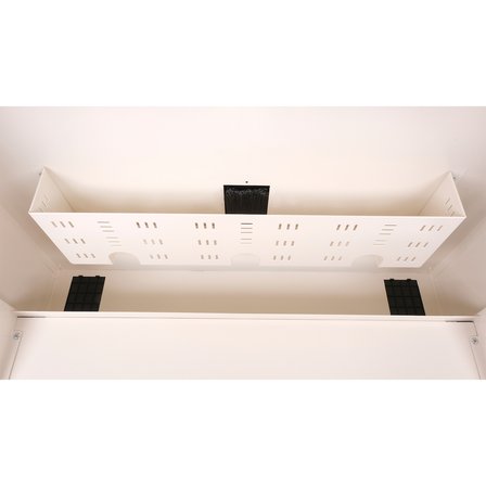 Alfafonet Ziglat 500 Duvar Tipi Laptop Dolabı 700x150x500 mm Mat Beyaz | 70 kg Taşıma Kapasiteli | Kilitli Metal Dolap