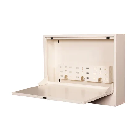Alfafonet Ziglat 500 Duvar Tipi Laptop Dolabı 700x150x500 mm Mat Beyaz | 70 kg Taşıma Kapasiteli | Kilitli Metal Dolap