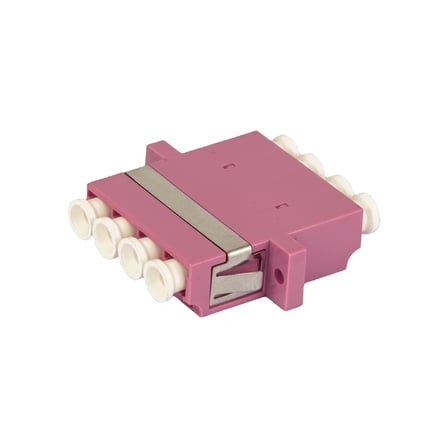 Alfafonet LC/PC Quad Multimode OM4 Fiber Optik Adaptör 1 Paket - 25 Adet