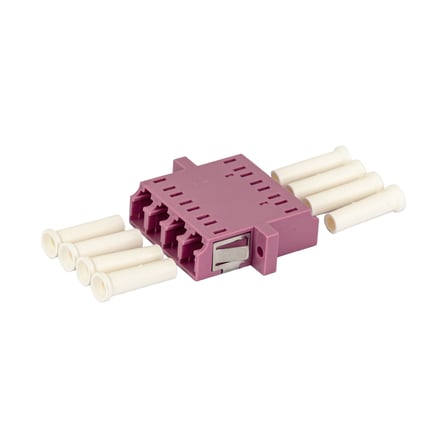 Alfafonet LC/PC Quad Multimode OM4 Fiber Optik Adaptör 1 Paket - 25 Adet