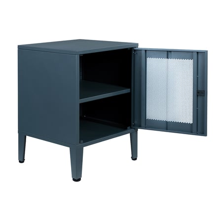 Alfafonet Metal Ofis Dolabı 450x490x450 mm Perfore Kapaklı Çelik Gövdeli Yeni Nesil Ofis ve Home Office Dolabı Gri