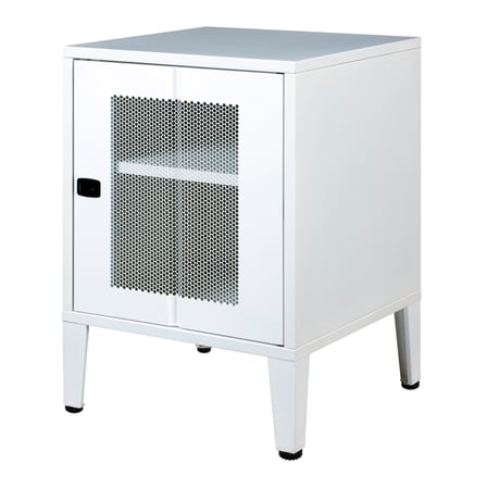 Alfafonet 450x490x450 mm Perfore Kapaklı Metal Ofis Dolabı %70 Delikli Kilitli Çelik Gövdeli Ofis ve Home Office Dolabı (RAL 9003)