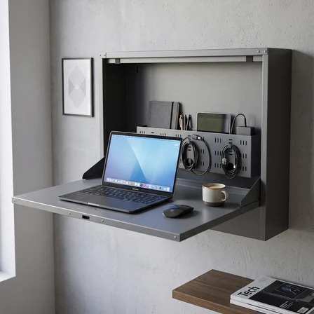 Alfafonet Ziglat 500 Serisi Duvar Tipi Laptop Dolabı 700x150x500 mm Antrasit Gri| 70 kg Taşıma Kapasiteli | Kilitli Metal Dolap