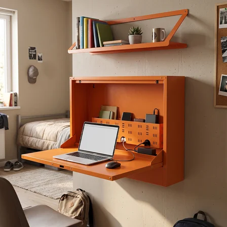 Alfafonet Ziglat 500 Serisi Duvar Tipi Laptop Dolabı 700x150x500 mm Turuncu | 70 kg Taşıma Kapasiteli | Kilitli Metal Dolap