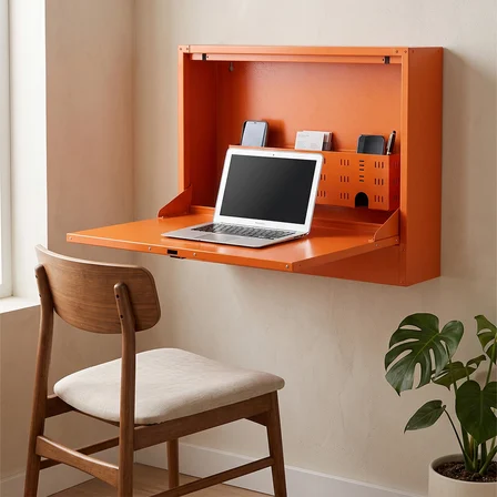 Alfafonet Ziglat 500 Serisi Duvar Tipi Laptop Dolabı 700x150x500 mm Turuncu | 70 kg Taşıma Kapasiteli | Kilitli Metal Dolap