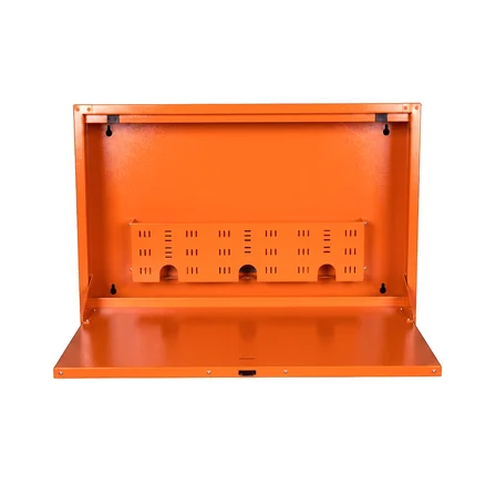 Alfafonet Ziglat 500 Serisi Duvar Tipi Laptop Dolabı 700x150x500 mm Turuncu | 70 kg Taşıma Kapasiteli | Kilitli Metal Dolap