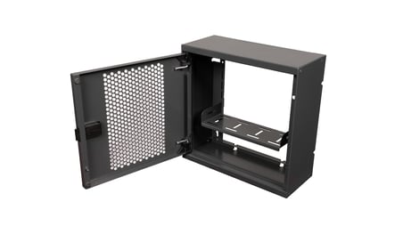 Alfafonet Ziglat 280 Serisi WiFi Box Duvar Tipi Modem ve WiFi Kutusu 280x120x280 mm Antrasit Gri | Perfore Metal Kapak | Montajlı