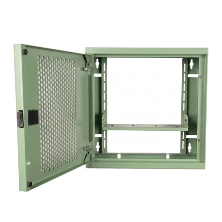 Alfafonet Ziglat 280 Serisi WiFi Box Duvar Tipi Modem ve WiFi Kutusu 280x120x280 mm Yeşil | Perfore Metal Kapak | Montajlı