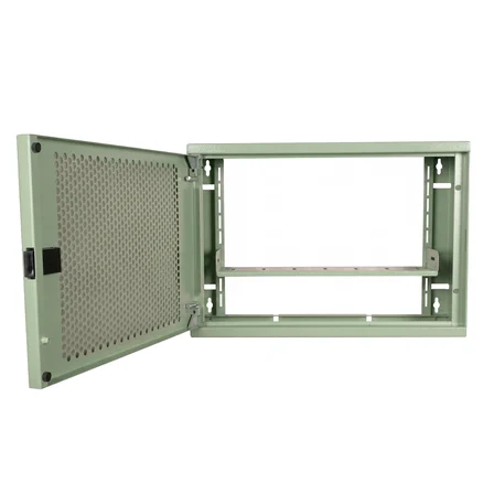 Alfafonet Ziglat 400 Serisi WiFi Box Duvar Tipi Modem ve WiFi Kutusu 400x120x280 mm Yeşil | Perfore Metal Kapak | Montajlı