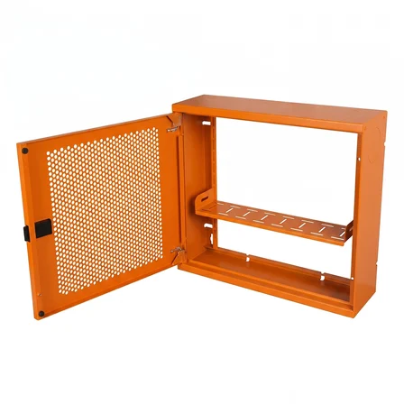 Alfafonet Ziglat 450 Serisi WiFi Box Duvar Tipi Modem ve WiFi Kutusu 450x120x350 mm Turuncu | Perfore Metal Kapak | Montajlı
