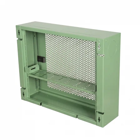 Alfafonet Ziglat 450 Serisi WiFi Box Duvar Tipi Modem ve WiFi Kutusu 450x120x350 mm Yeşil | Perfore Metal Kapak | Montajlı