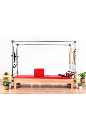 Combo Cadillac Reformer Kırmızı Renk 1. Sınıf Kayın Ağacı