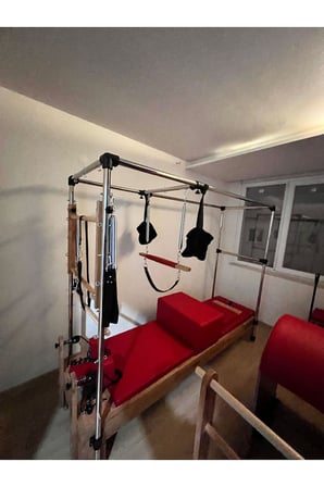 Combo Cadillac Reformer Kırmızı Renk 1. Sınıf Kayın Ağacı