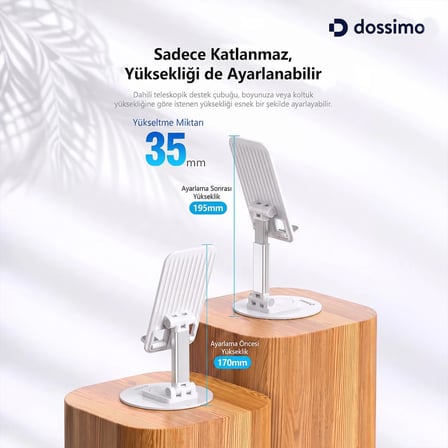 Katlanabilir 360 Dönebilen Ayarlanabilir Telefon Tutucu Masa Üstü Stand