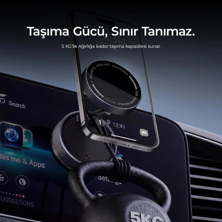 360 Dönebilen Ayarlanabilir Araç İçi Vakumlu Magsafe Telefon Tutucu - K10A