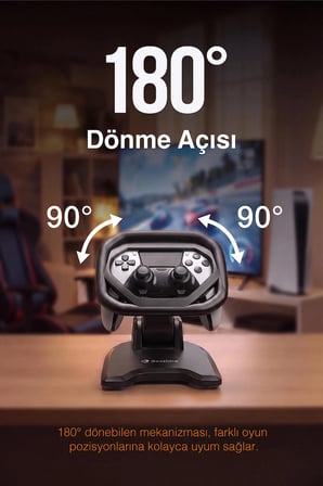Dossimo PS5 DualSense/DualSense Edge Oyun Kolu Uyumlu Yarış/Oyun Direksiyonu - PS5-D1