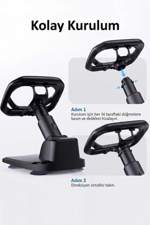 Dossimo PS5 DualSense/DualSense Edge Oyun Kolu Uyumlu Yarış/Oyun Direksiyonu - PS5-D1
