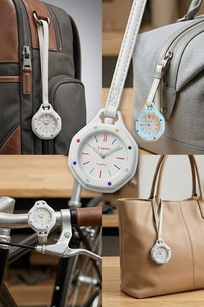 Boyol Pop Çanta Charm Unisex Aksesuar Saat D-Sport Beyaz D-402