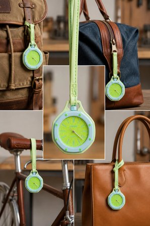 Boyol Pop Çanta Charm Unisex Aksesuar Saat D-Sport Yeşil D-404