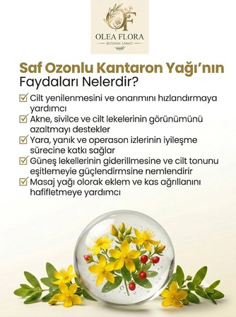 Olea Flora Ozonlu Kantaron Yağı Sarı Kantaron 30ml