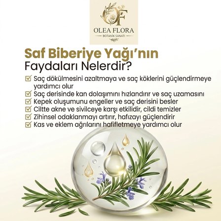 olea flora biberiye yağı  rosemary oil 30ml